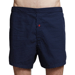 Men’s Designer Underwear | Slim-Fit Boxers Navy Polka Dot | Pengallan
