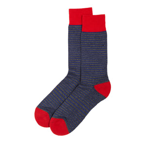 Men’s Socks | Blue/Grey Striped Serious Socks | Pengallan
