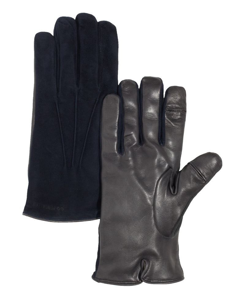 Navy/Grey Leather Genius Gloves