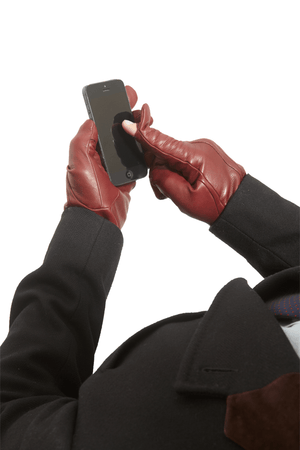 Men’s Leather Gloves | Ox Blood Italian Leather Genius Gloves | Pengallan
