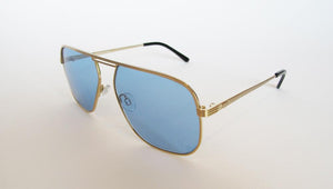 Men's Designer Eyewear | Selima Optique Corto Sunglasses | Gold/Blue | Pengallan