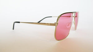 Men's Designer Eyewear | Selima Optique Corto Sunglasses | Gold/Pink | Pengallan