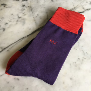 Monogram | Men’s Socks | Purple Solid Serious Socks | Pengallan