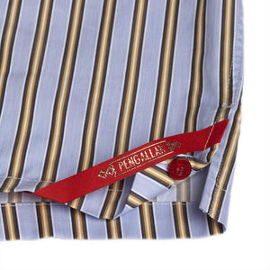 Men’s Designer Underwear | Slim-Fit Boxers Blue/Orange Stripe | Pengallan