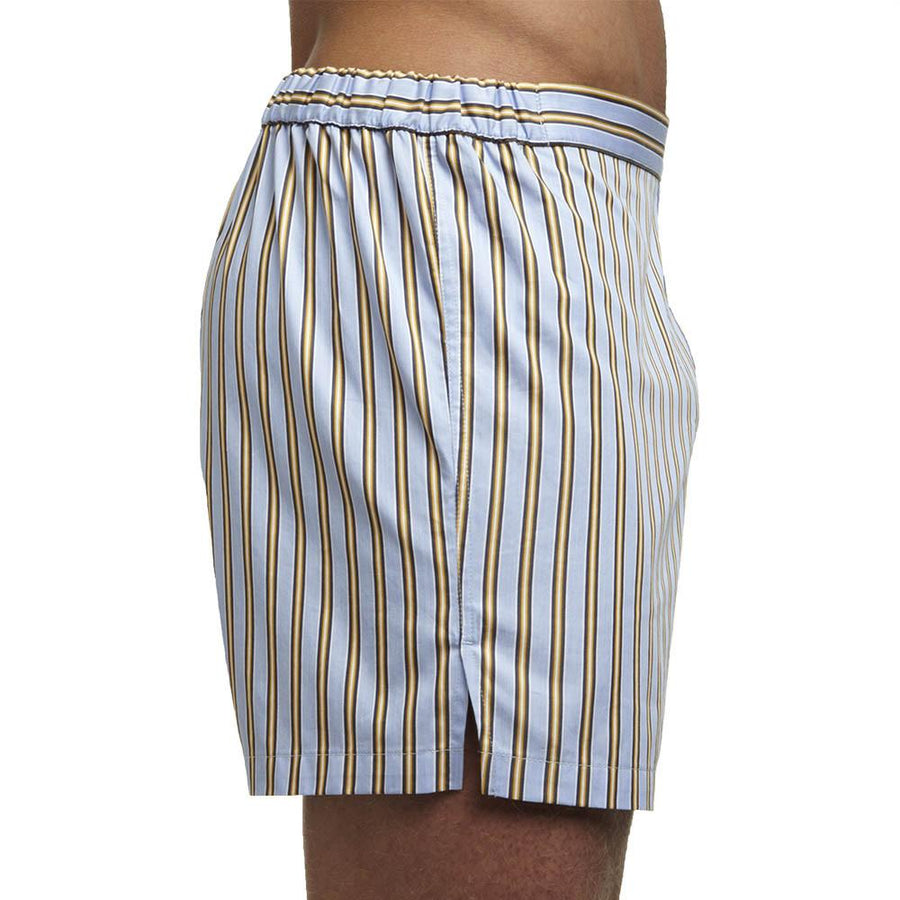 Men’s Designer Underwear | Slim-Fit Boxers Blue/Orange Stripe | Pengallan