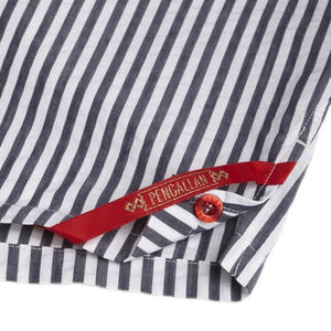 Men’s Designer Underwear | Slim-Fit Boxers Grey/White Seersucker | Pengallan
