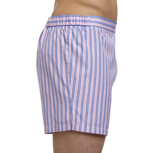 Men’s Designer Underwear | Slim-Fit Boxers Pink/Blue Stripe | Pengallan